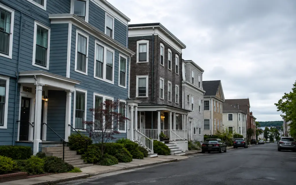 How to Choose a Property Management Company in Maine 2 Quiet suburban street on overcast day